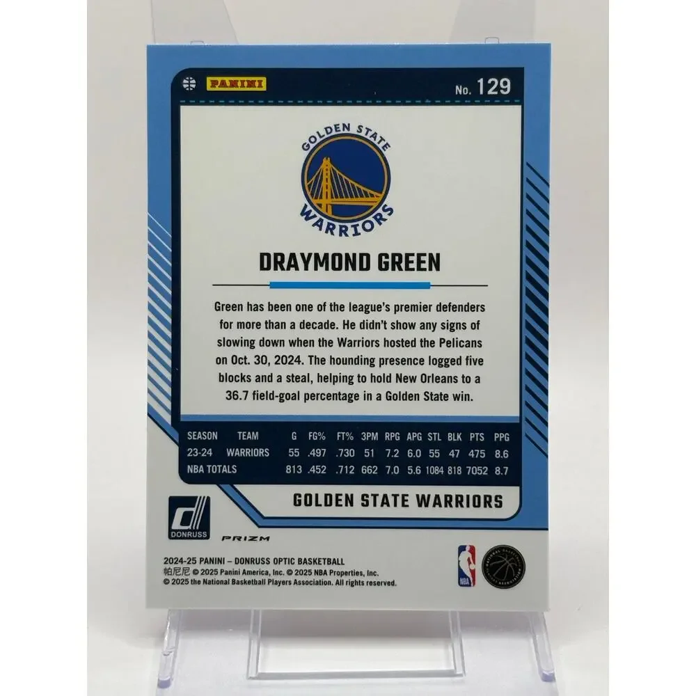 2024-25 Panini Optic Draymond Green Red Sparkle Prizm Refractor SP Warriors